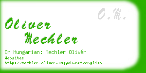 oliver mechler business card