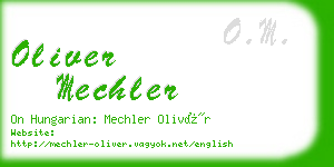 oliver mechler business card